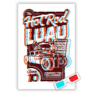 Hot Rod Luau 3D Poster